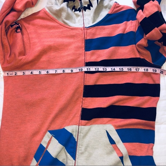 🛹 Volcom Mustache Facezip Hoodie - Size L - Skate Snowboard Y2K 🏂 - Picture 3 of 8